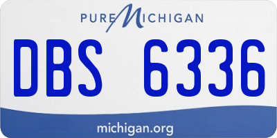 MI license plate DBS6336