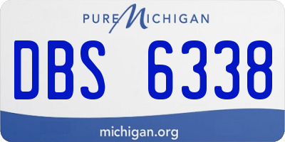 MI license plate DBS6338