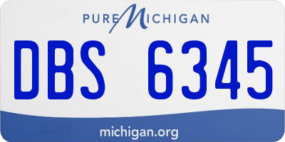 MI license plate DBS6345