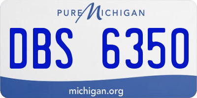 MI license plate DBS6350
