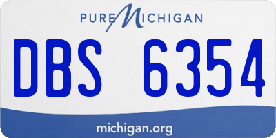 MI license plate DBS6354