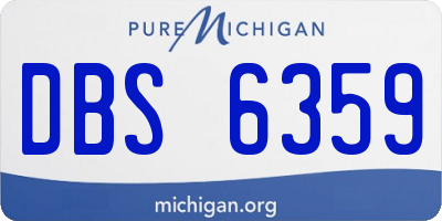 MI license plate DBS6359