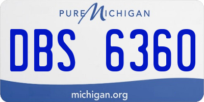 MI license plate DBS6360