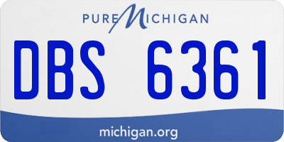 MI license plate DBS6361