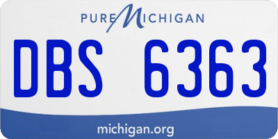 MI license plate DBS6363