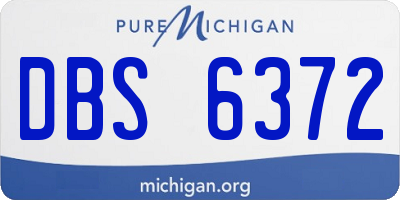 MI license plate DBS6372