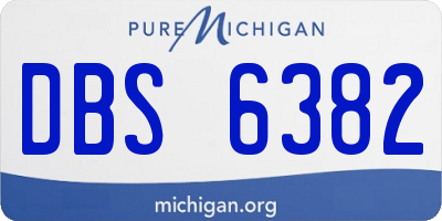 MI license plate DBS6382
