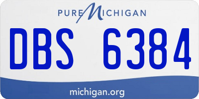 MI license plate DBS6384