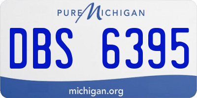 MI license plate DBS6395