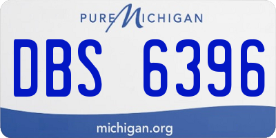 MI license plate DBS6396