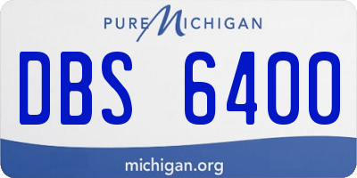 MI license plate DBS6400