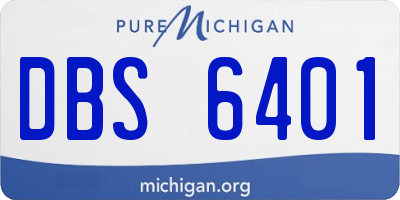 MI license plate DBS6401