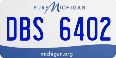 MI license plate DBS6402