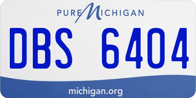 MI license plate DBS6404