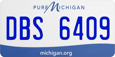 MI license plate DBS6409