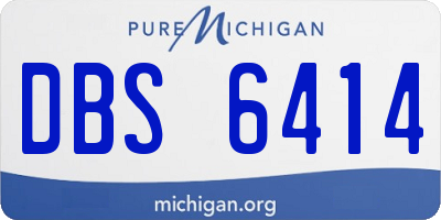 MI license plate DBS6414