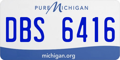 MI license plate DBS6416