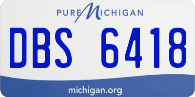 MI license plate DBS6418