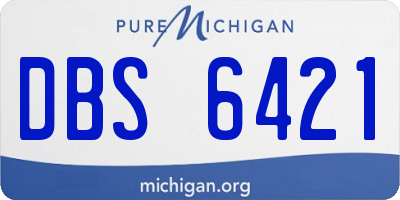 MI license plate DBS6421