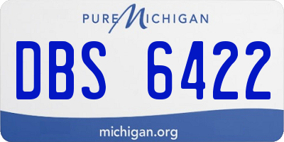 MI license plate DBS6422
