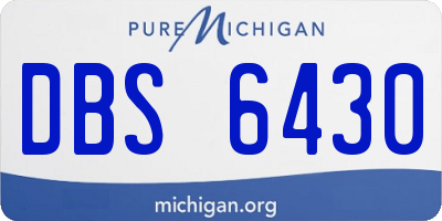 MI license plate DBS6430