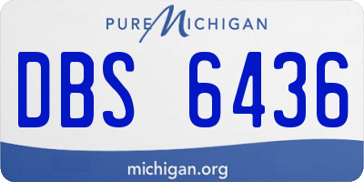 MI license plate DBS6436