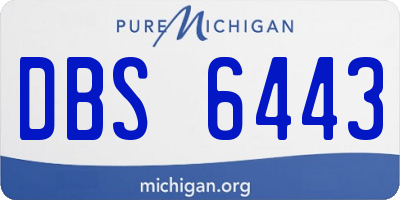 MI license plate DBS6443