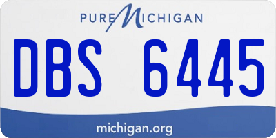 MI license plate DBS6445