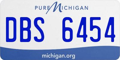 MI license plate DBS6454