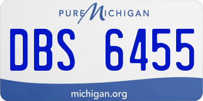 MI license plate DBS6455