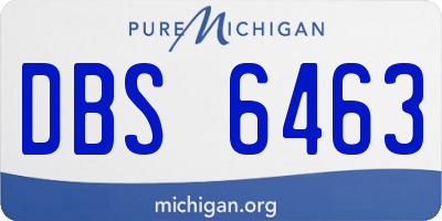 MI license plate DBS6463