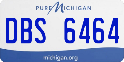 MI license plate DBS6464