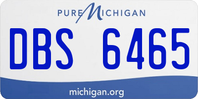 MI license plate DBS6465