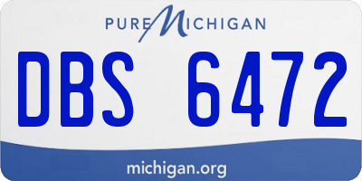 MI license plate DBS6472