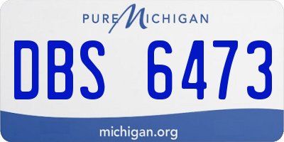 MI license plate DBS6473