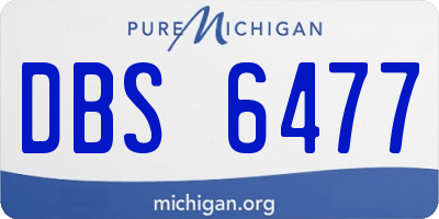 MI license plate DBS6477