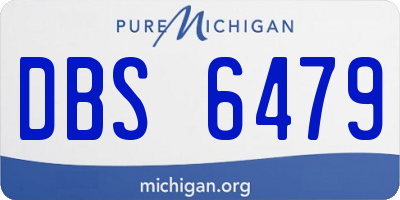 MI license plate DBS6479