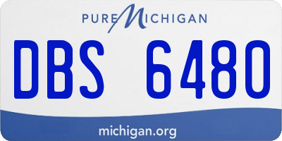 MI license plate DBS6480