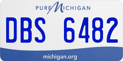 MI license plate DBS6482