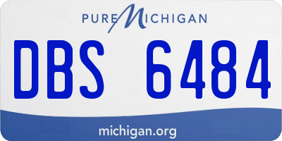 MI license plate DBS6484