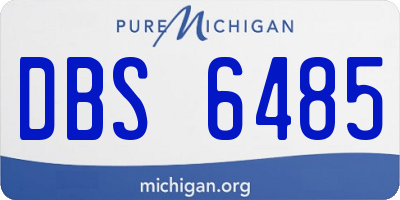 MI license plate DBS6485