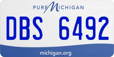 MI license plate DBS6492