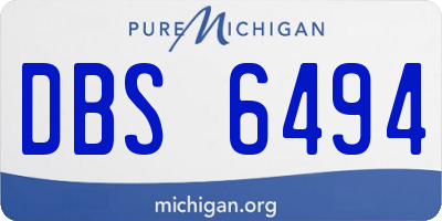 MI license plate DBS6494