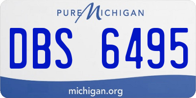 MI license plate DBS6495