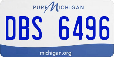 MI license plate DBS6496