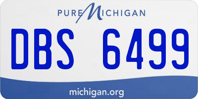MI license plate DBS6499