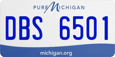 MI license plate DBS6501