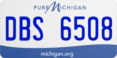 MI license plate DBS6508