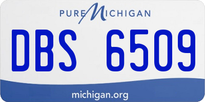 MI license plate DBS6509