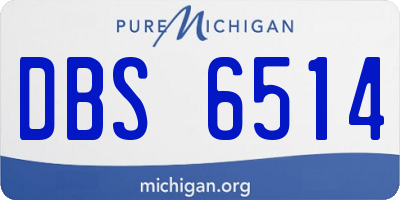 MI license plate DBS6514